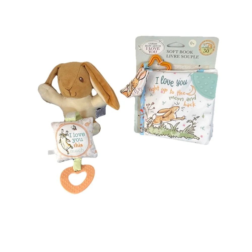 Guess How Much I Love You Gift‎ Set Nutbrown Hare Square Squeaker Soft Baby Book